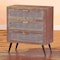 Baxton Studio Calida Mid-Century Whitewashed Natural Brown Finished Wood and Rattan 3-Drawer Storage Cabinet 178-11411-Zoro - alternate 8
